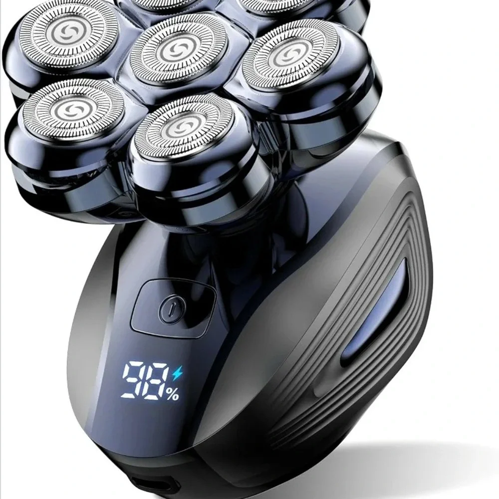 Cyruzi 7D Floating Head Shaver MS-689 Electric Razor for Bald Men Waterproof LED